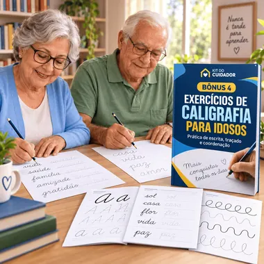 Bônus 4: Exercícios de Caligrafia para Idosos com letras e traçados